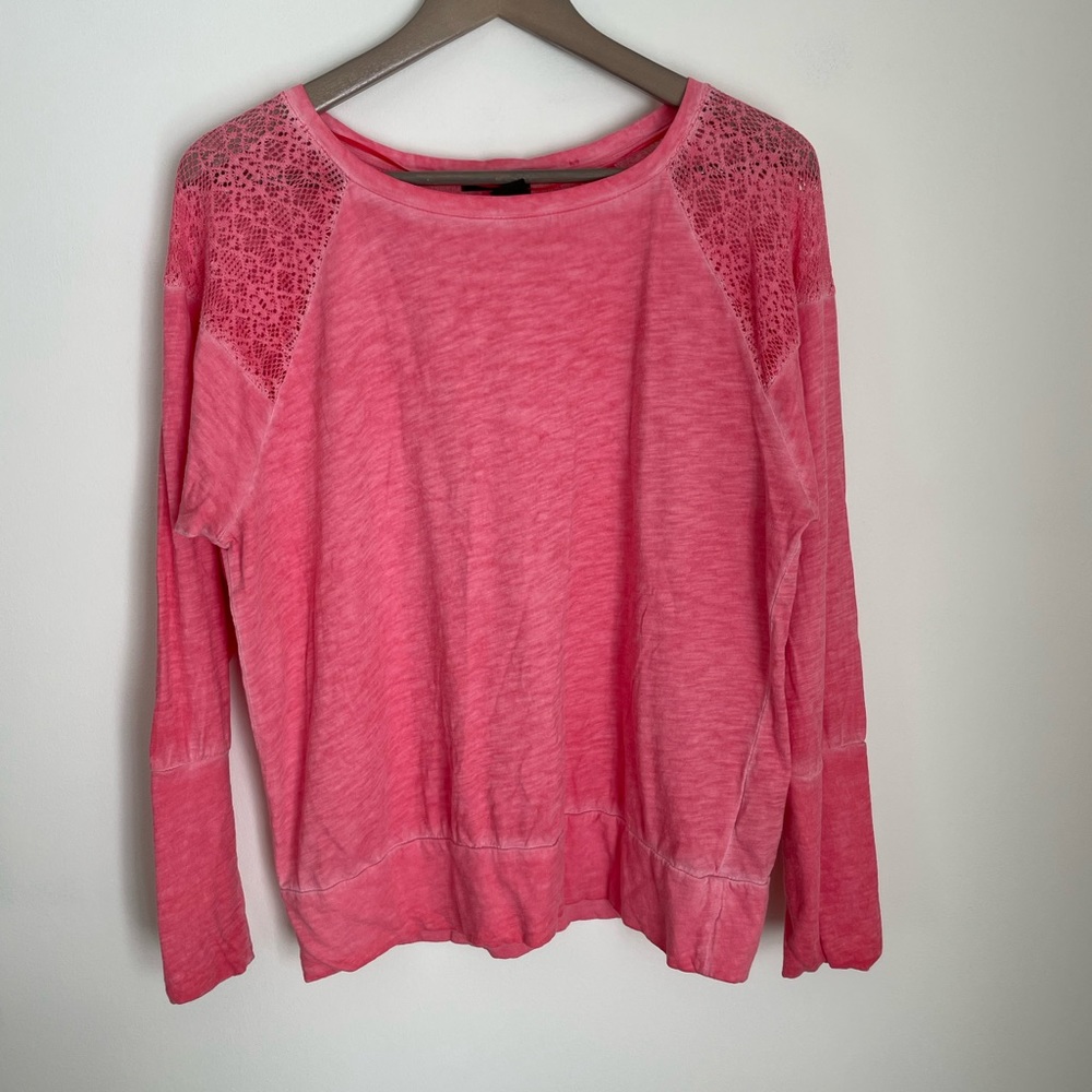 DKNY jeans pink long sleeve tee. Size S